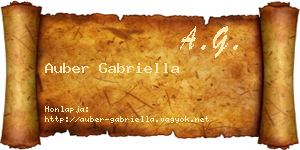 Auber Gabriella névjegykártya